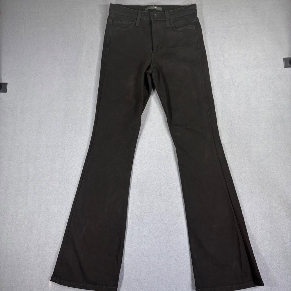 Joe's Jeans High Rise Flare Women 27 Black Excellent Stretch Denim Pants